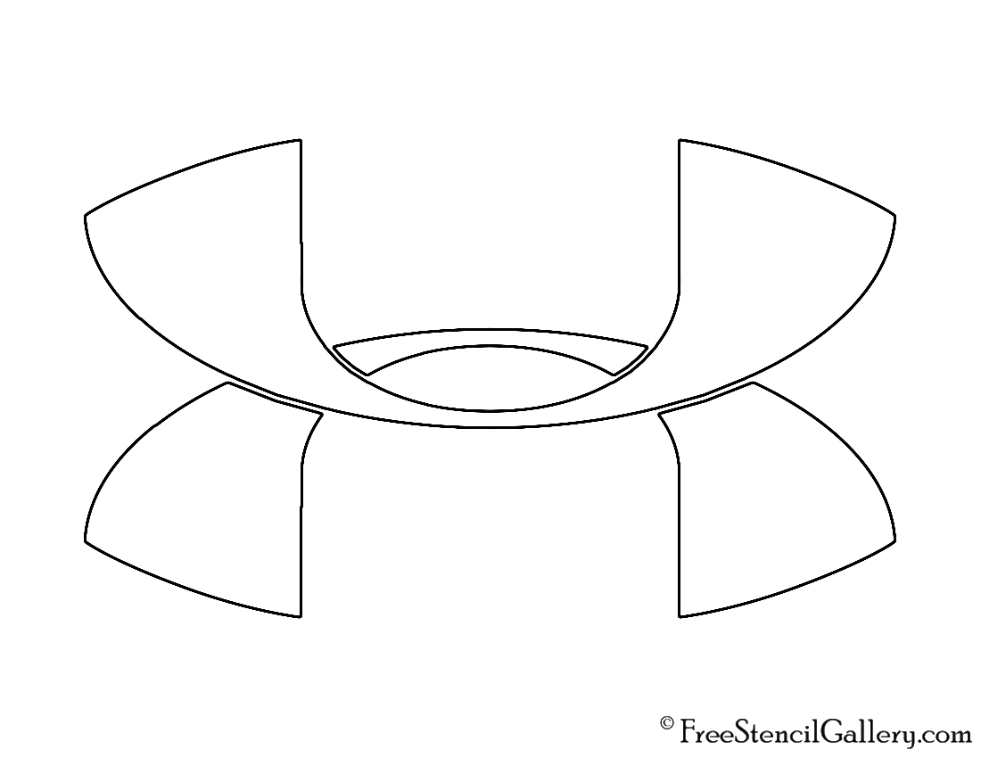 1100x850 under armour logo stencil free stencil gallery - Under Armour Drawing
