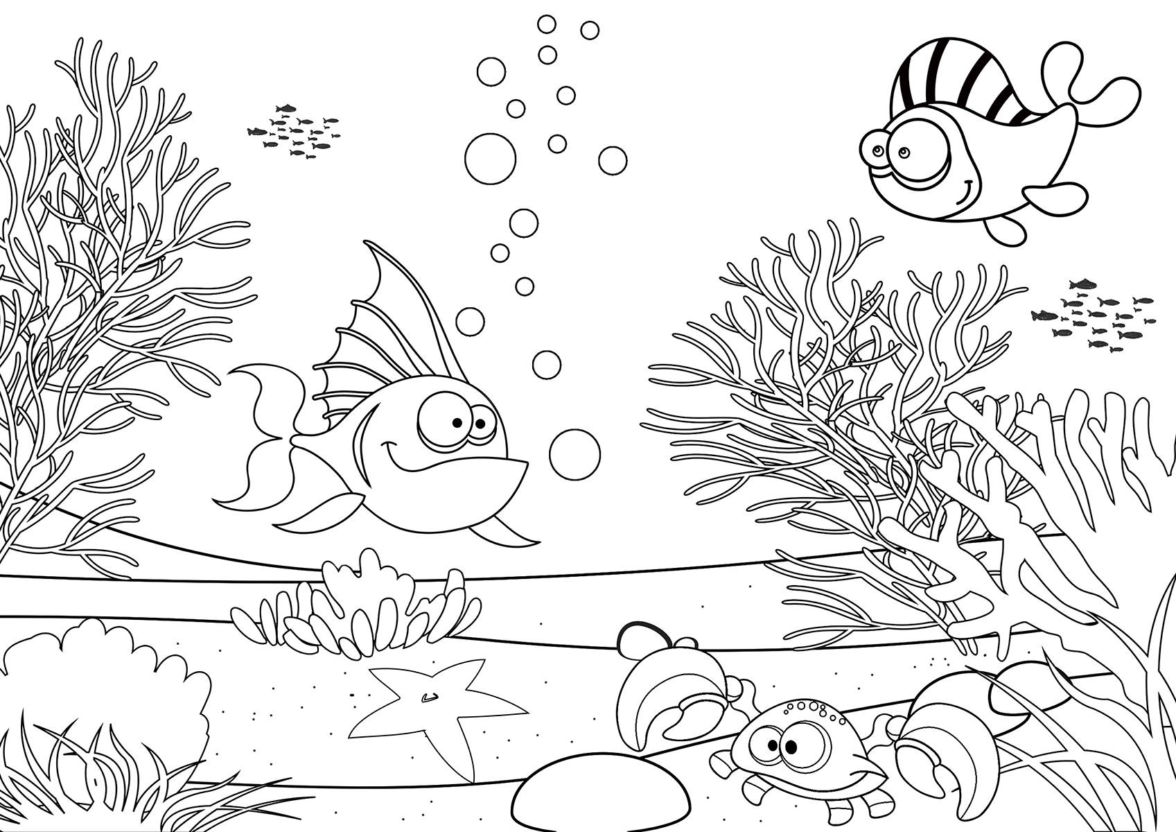 1697x1200 Under Sea Drawing - Under Sea Pictures For Drawing