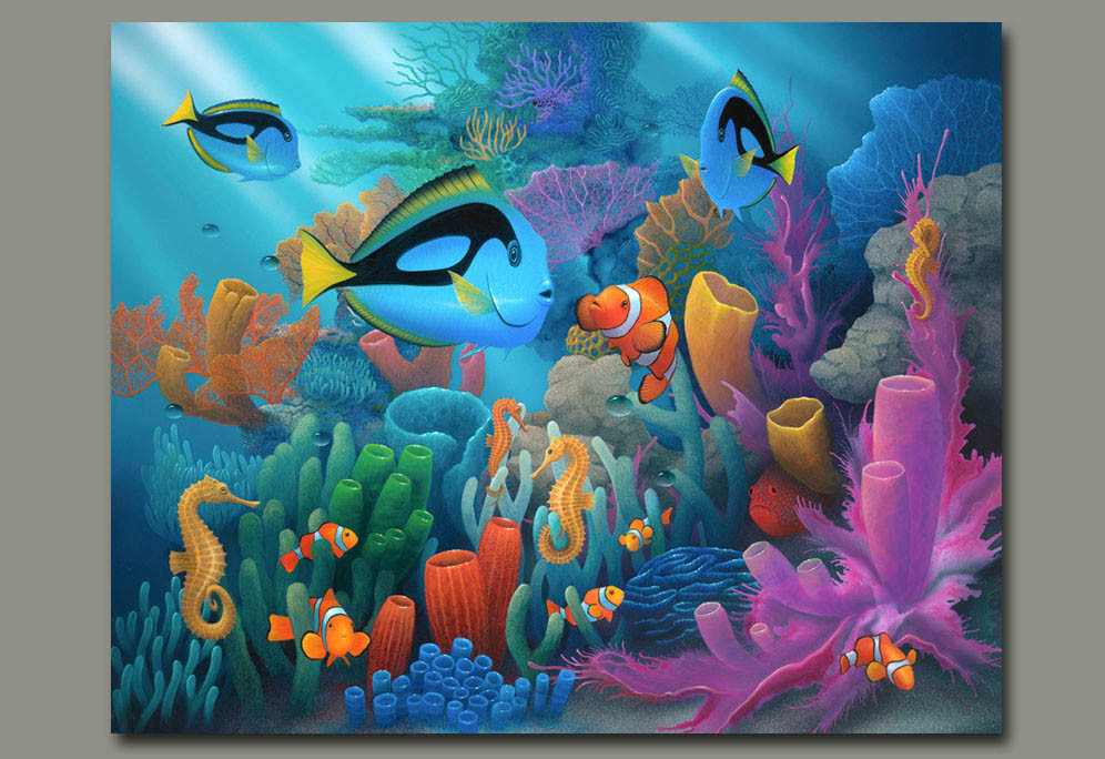 996x684 Colorful Fish Painting Best Of Under Sea For Drawing - Under Sea Pictures For Drawing