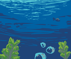 300x250 Sun Rays Under The Ocean Drawing - Under The Ocean Drawing