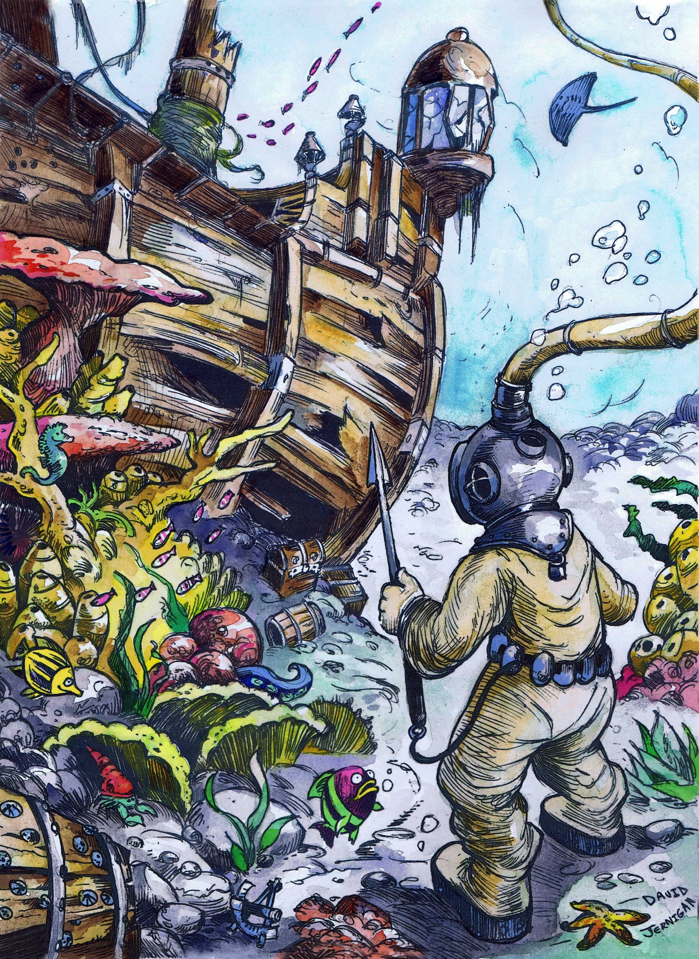 2236x3067 Under The Sea Sketcharound - Under The Ocean Drawing