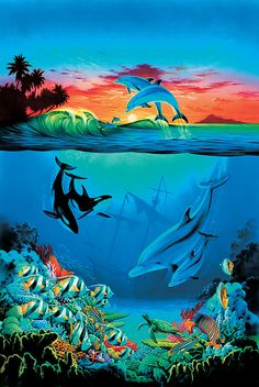236x352 Best Ocean Mural Images Coral Reefs, Marine Life, Under The Sea - Under The Ocean Drawing