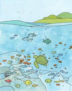 236x298 Under The Sea! Underwater Ocean Illustrations In My - Under The Ocean Drawing