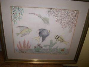 300x225 Under The Oceancolored Pencil Drawing Ebay - Under The Ocean Drawing