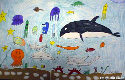 500x321 Download Ocean Life For Kids Free Coloring - Under The Ocean Drawing