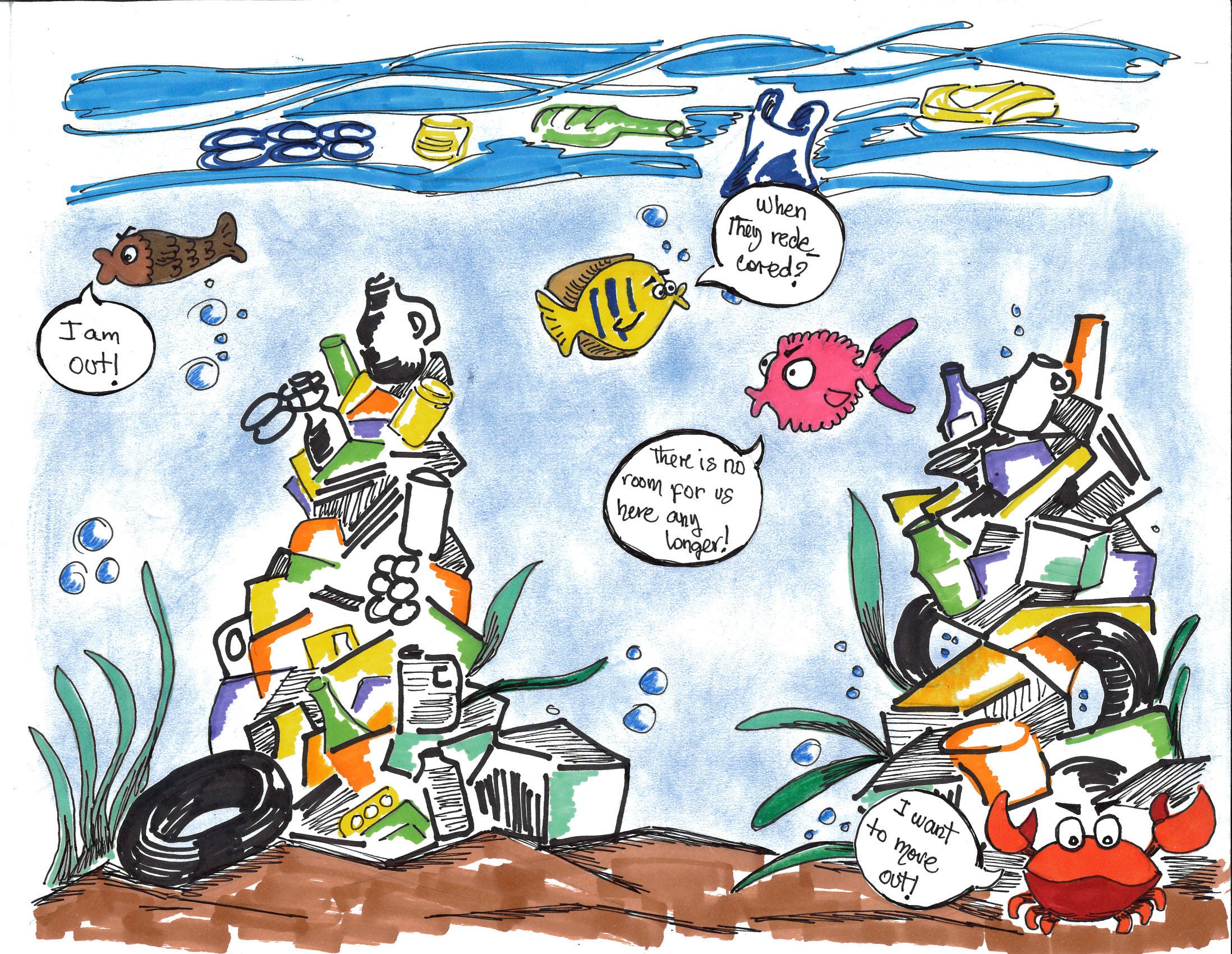2196x1700 Plastic Drawing Contest Protests Under The Sea Steemit - Under The Sea Drawing