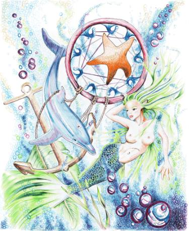 375x460 Under The Sea Drawing - Under The Sea Drawing