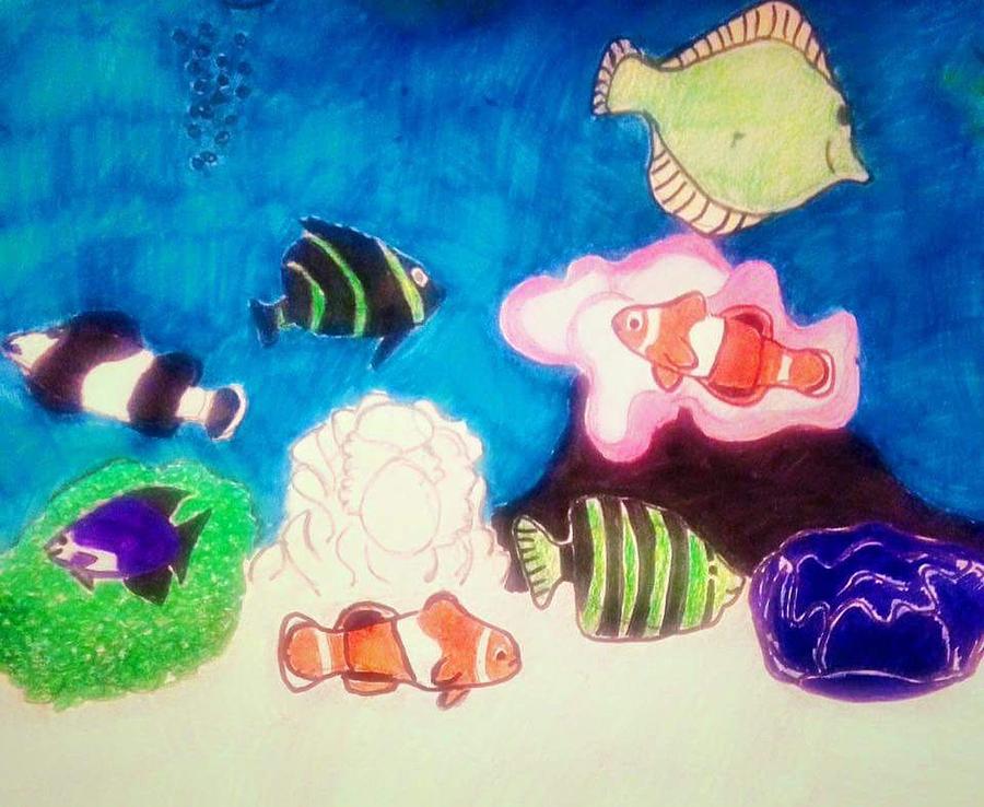 900x738 Life Under The Sea Drawing - Under The Sea Drawing