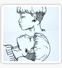 210x230 Undercut Drawing Stickers Redbubble - Undercut Drawing