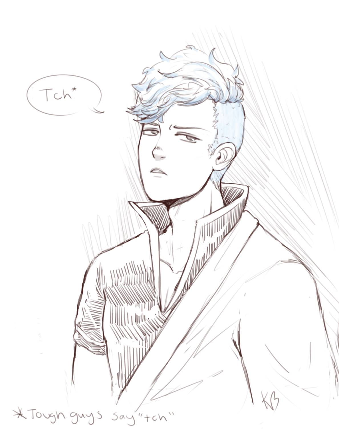 1188x1502 Of No I Didn't Just Draw Gintoki With An Undercut - Undercut Drawing