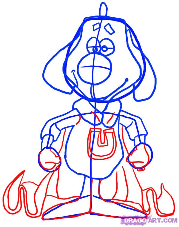 600x760 Step How To Draw Underdog - Underdog Drawing