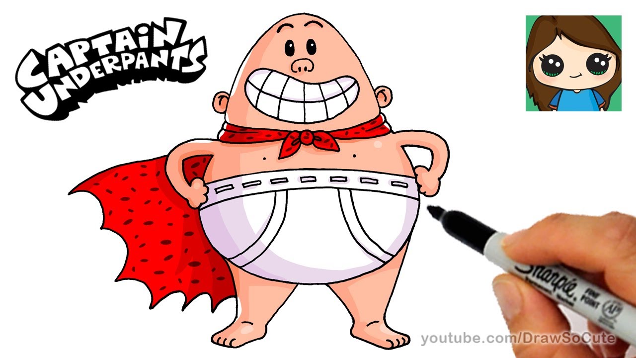 1280x720 how to draw captain underpants easy - Underpants Drawing