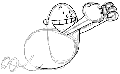 400x246 how to draw captain underpants with step - Underpants Drawing