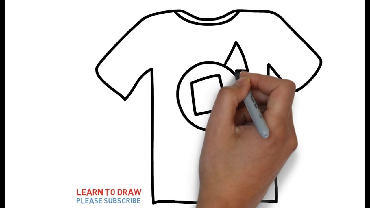 1280x720 Easy Step For Kids How To Draw A T Shirt - Undershirt Drawing