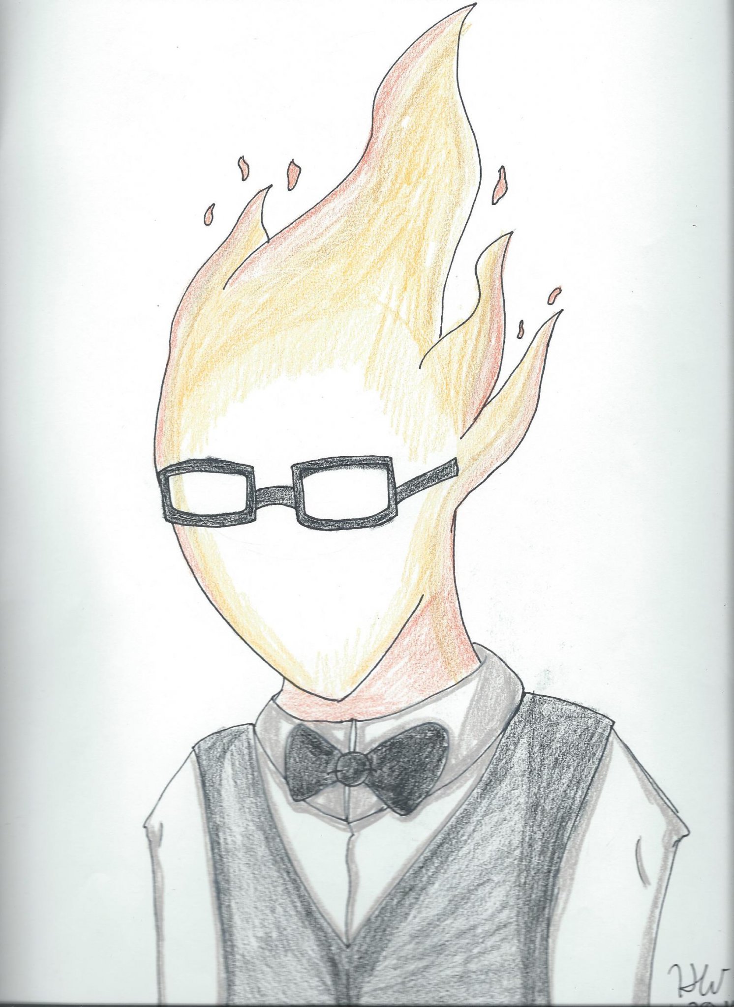 1492x2048 Undertale Drawings Grillby - Undertale Drawings