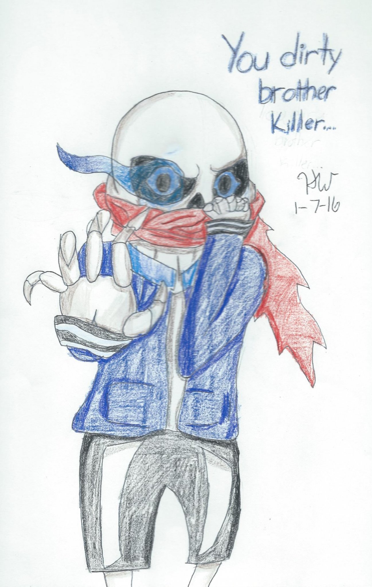 1298x2048 Undertale Drawings You Dirty Brother Killer - Undertale Drawings