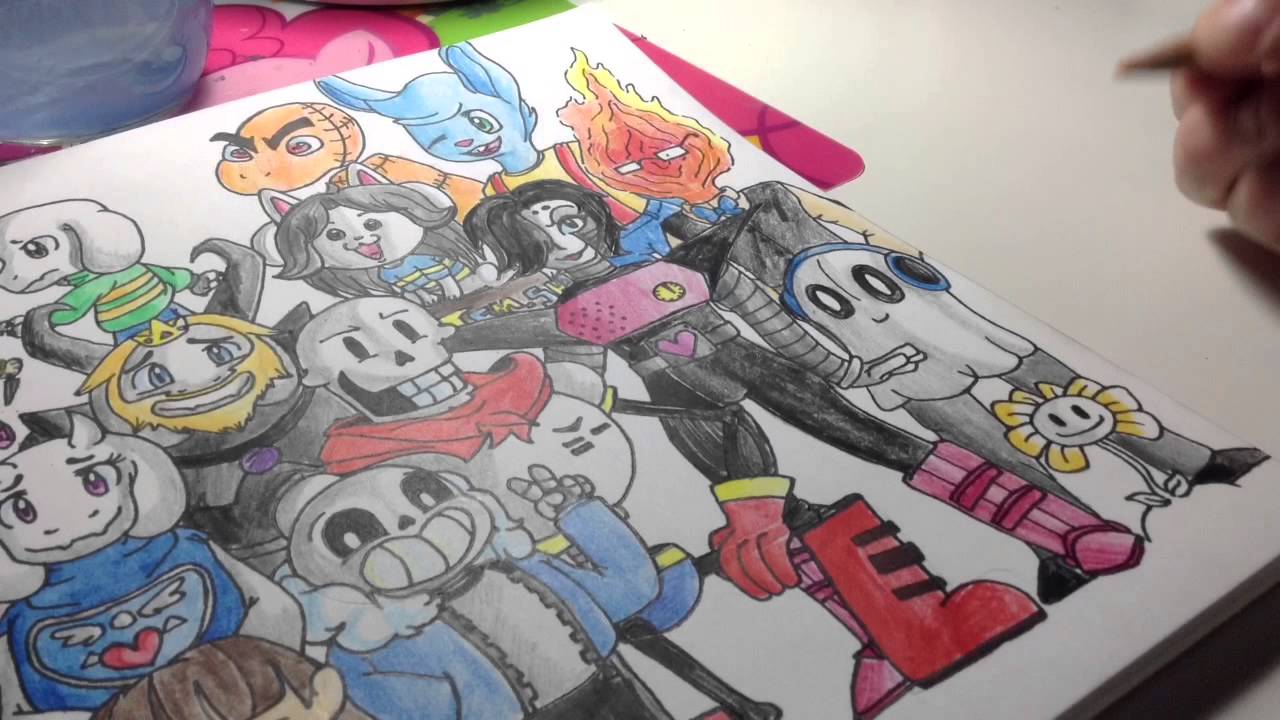 1280x720 Everyone Came Undertale Speed Drawing - Undertale Drawings