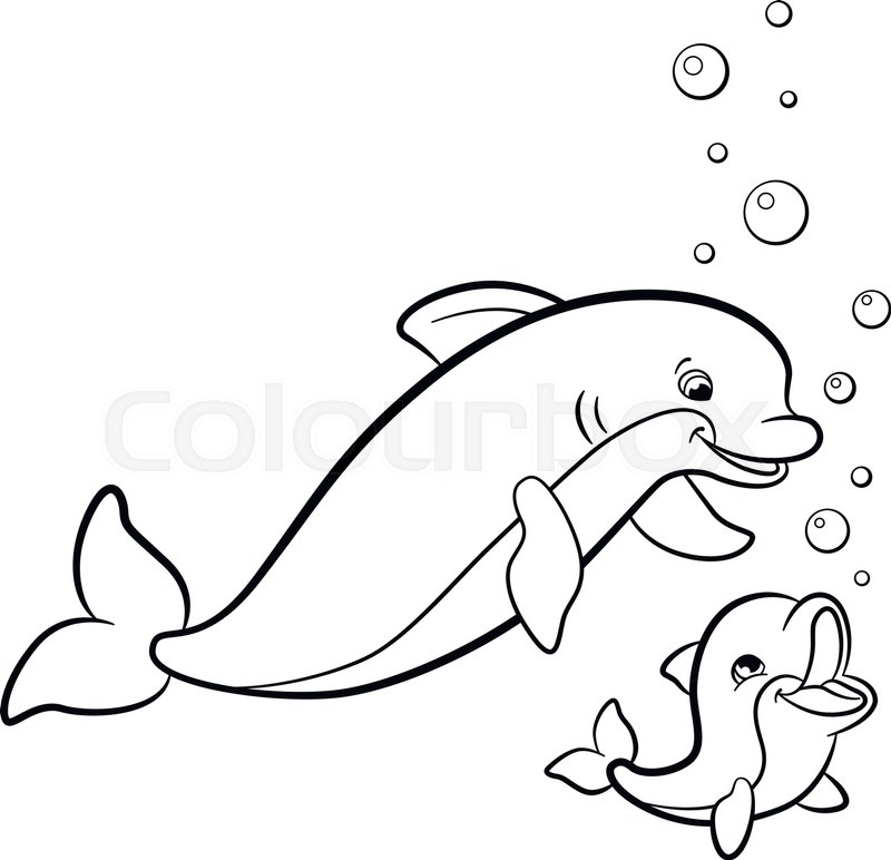 800x772 Coloring Pages Marine Wild Animals Stock Vector Colourbox - Underwater Animals Drawing