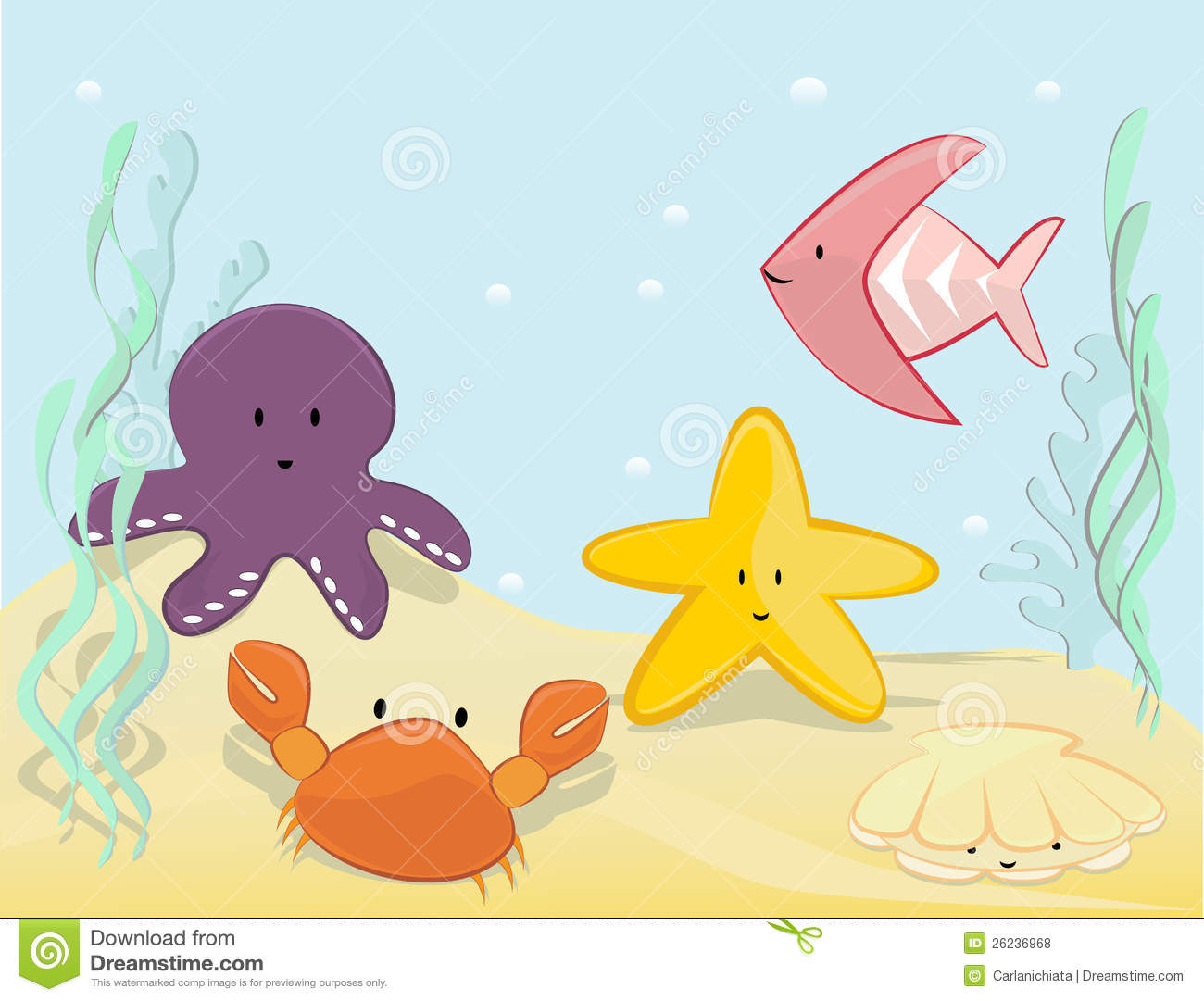 1300x1081 underwater clipart cartoon - Underwater Cartoon Drawing
