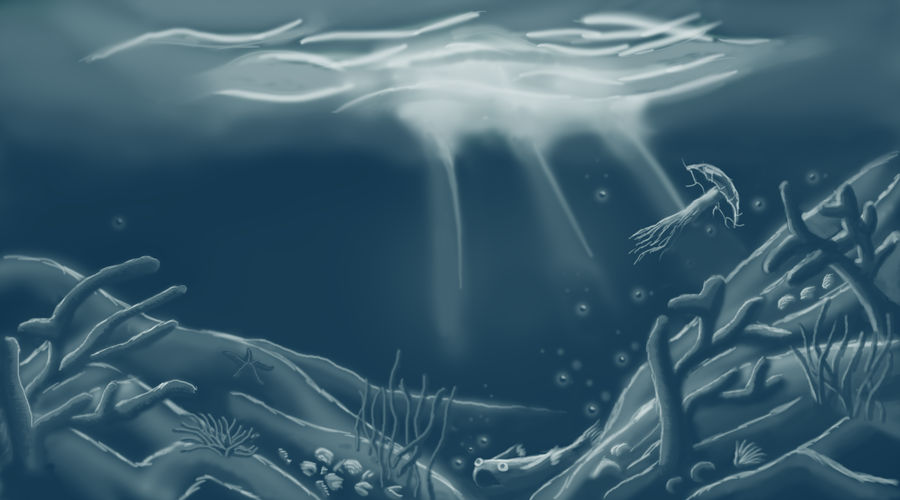 900x500 underwater monotone drawing - Underwater Drawing