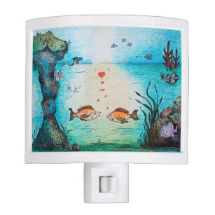 307x307 Underwater Scenes Night Lights Zazzle - Underwater Scene Drawing