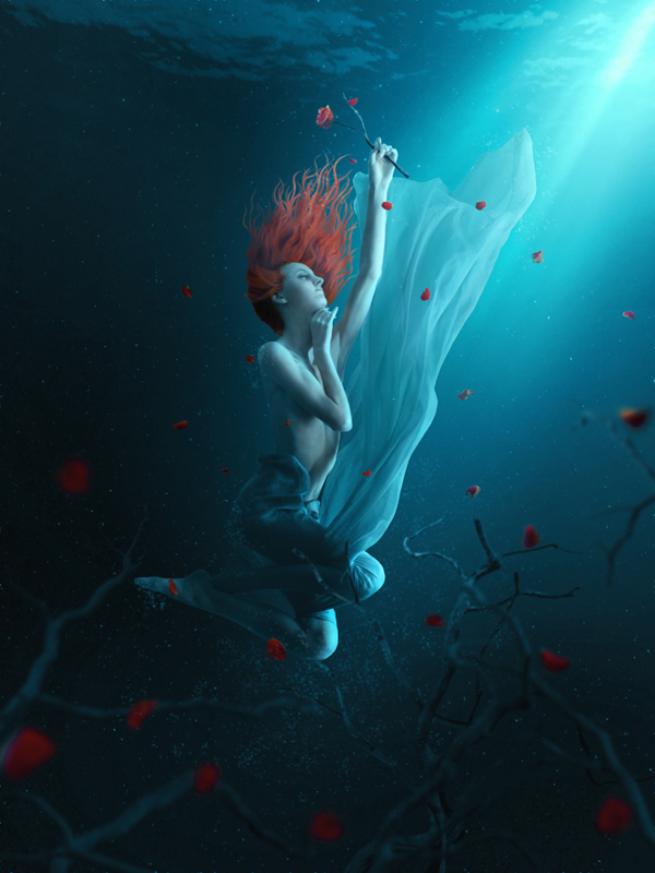 600x800 Create A Fantasy Underwater Scene With Photoshop Psdfan - Underwater Scene Drawing