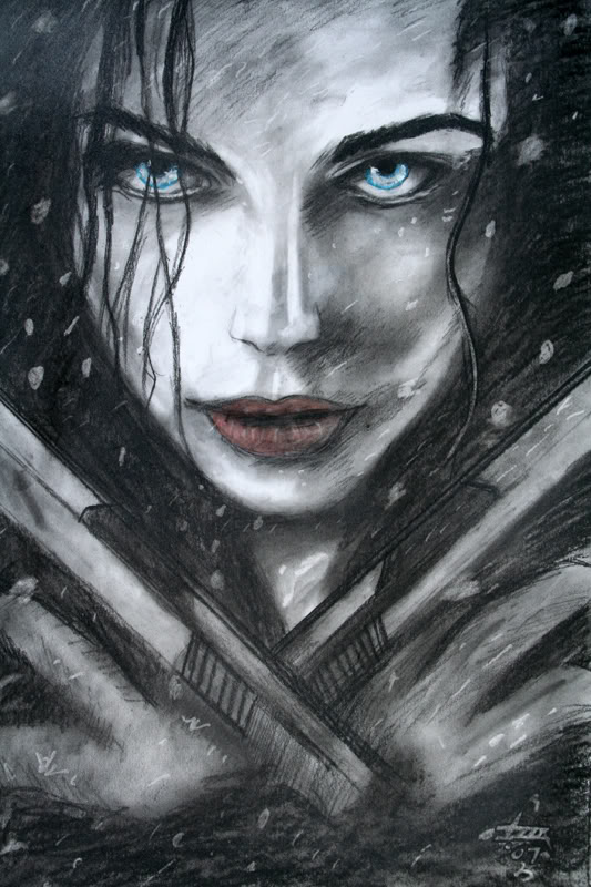 533x800 Underworld Charcoal Drawing - Underworld Drawing