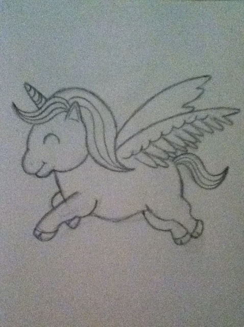 478x640 How To Draw A Cartoon Unicorn - Unicorn Cartoon Drawing