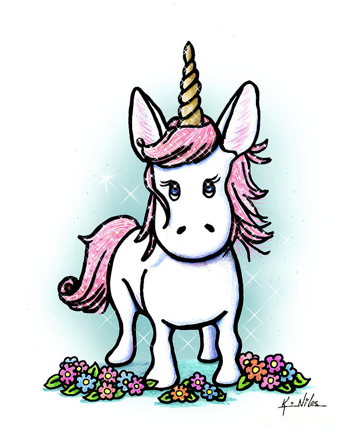 720x900 Kiniart Unicorn Sparkle Drawing - Unicorn Drawing