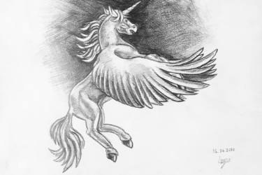 375x250 Unicorn Drawing - Unicorn Drawing