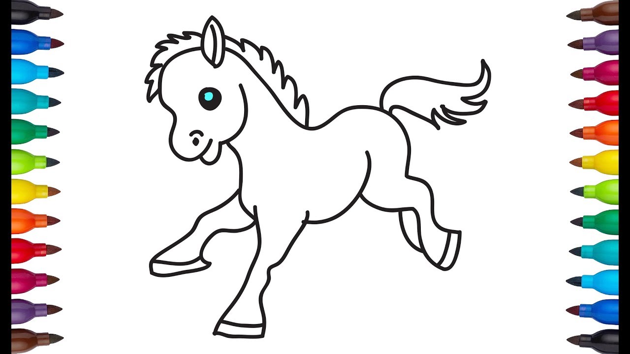 1280x720 how to draw unicorn unicorn drawing drawing for kids very - Unicorn Drawing For Kids