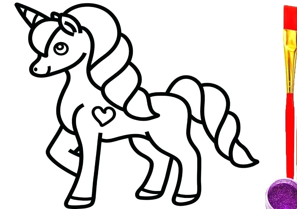 Unicorn Drawing Coloring Pages Let's Coloring The World