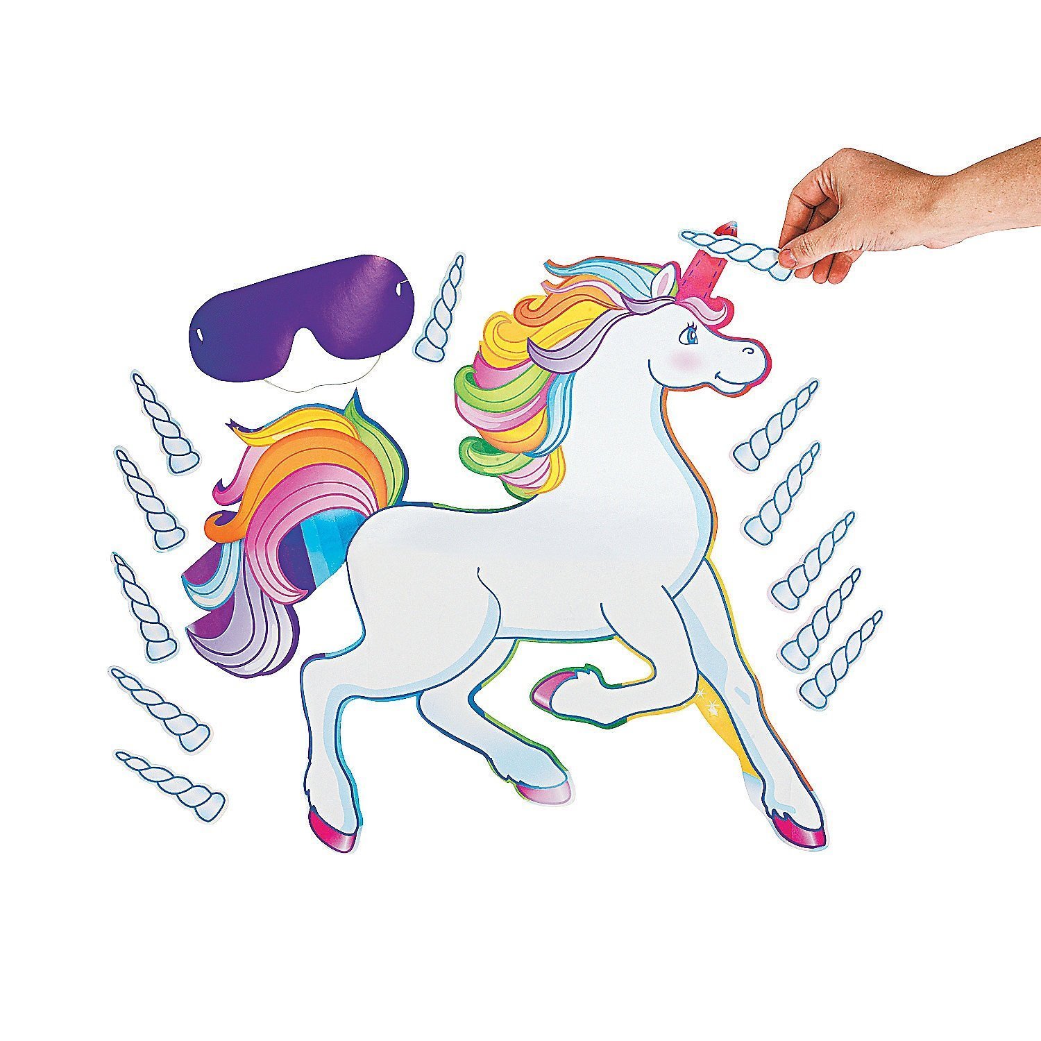 1500x1500 Fun Express Pin The Horn On The Unicorn Party Game - Unicorn Drawing Games
