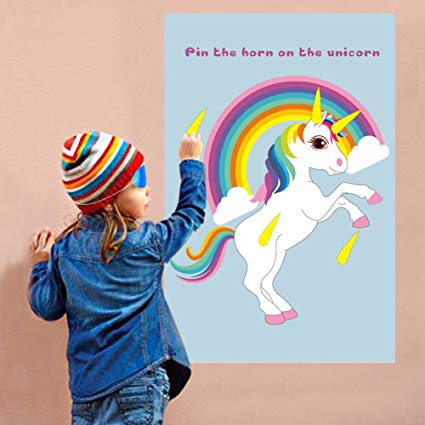 425x425 Ourwarm Pin The Horn On The Unicorn Party Games For Families - Unicorn Drawing Games