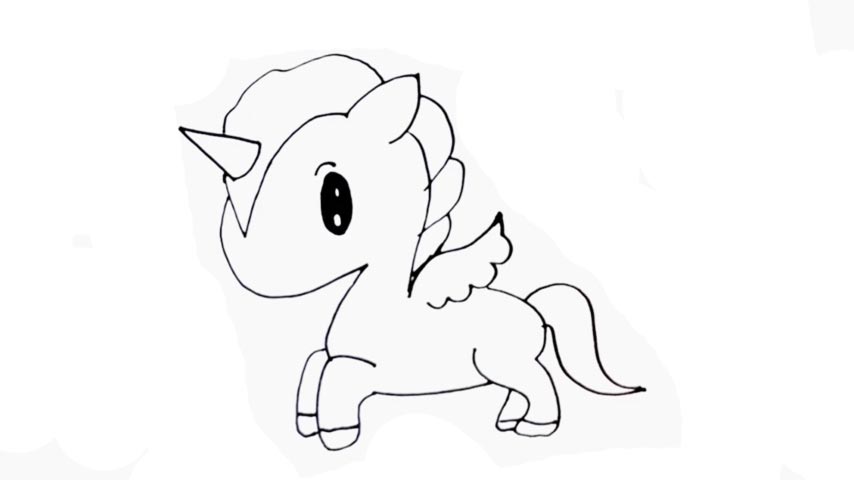 854x480 How To Draw A Kawaii Unicorn - Unicorn Drawing Images