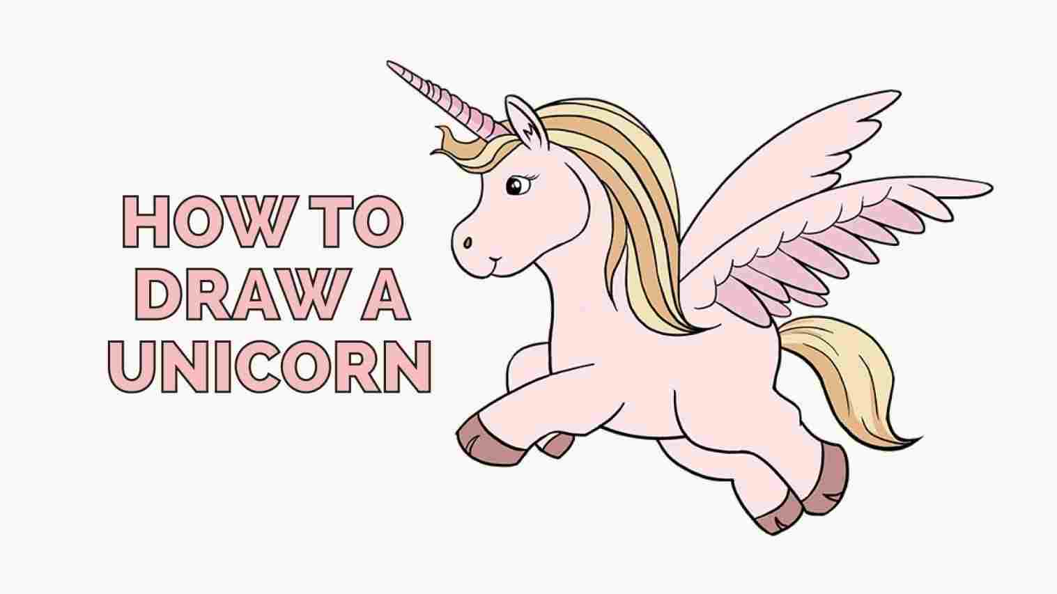 1517x853 Tutorialrhletsgodoodlingblogspotcom How Easy Unicorn Drawing Step - Unicorn Drawing Images