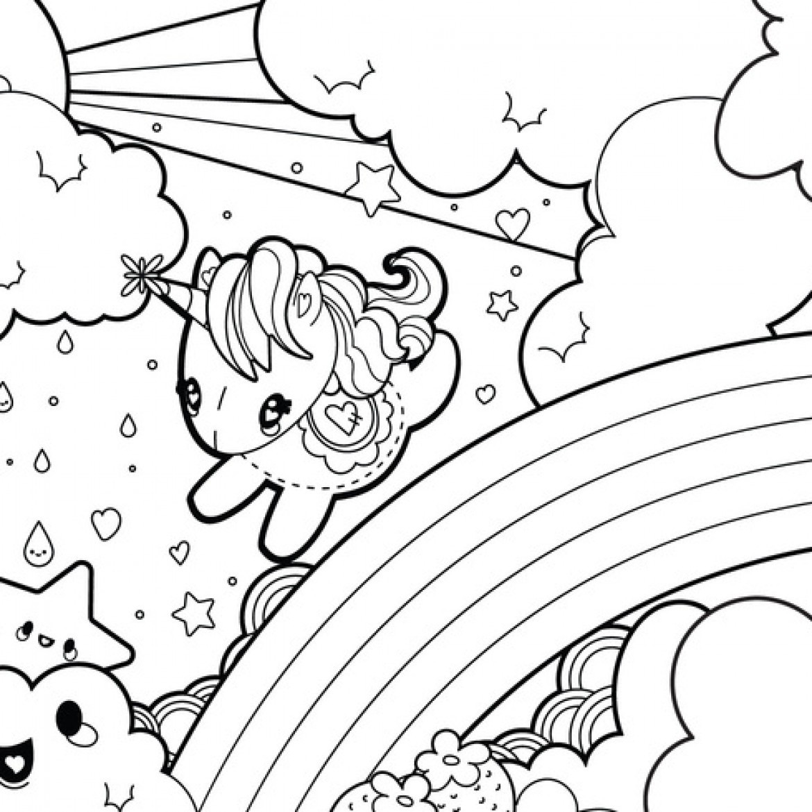 1170x1170 Fresh Unicorn Coloring Sheets Pages Free Cool For Kids - Unicorn Drawing Pages