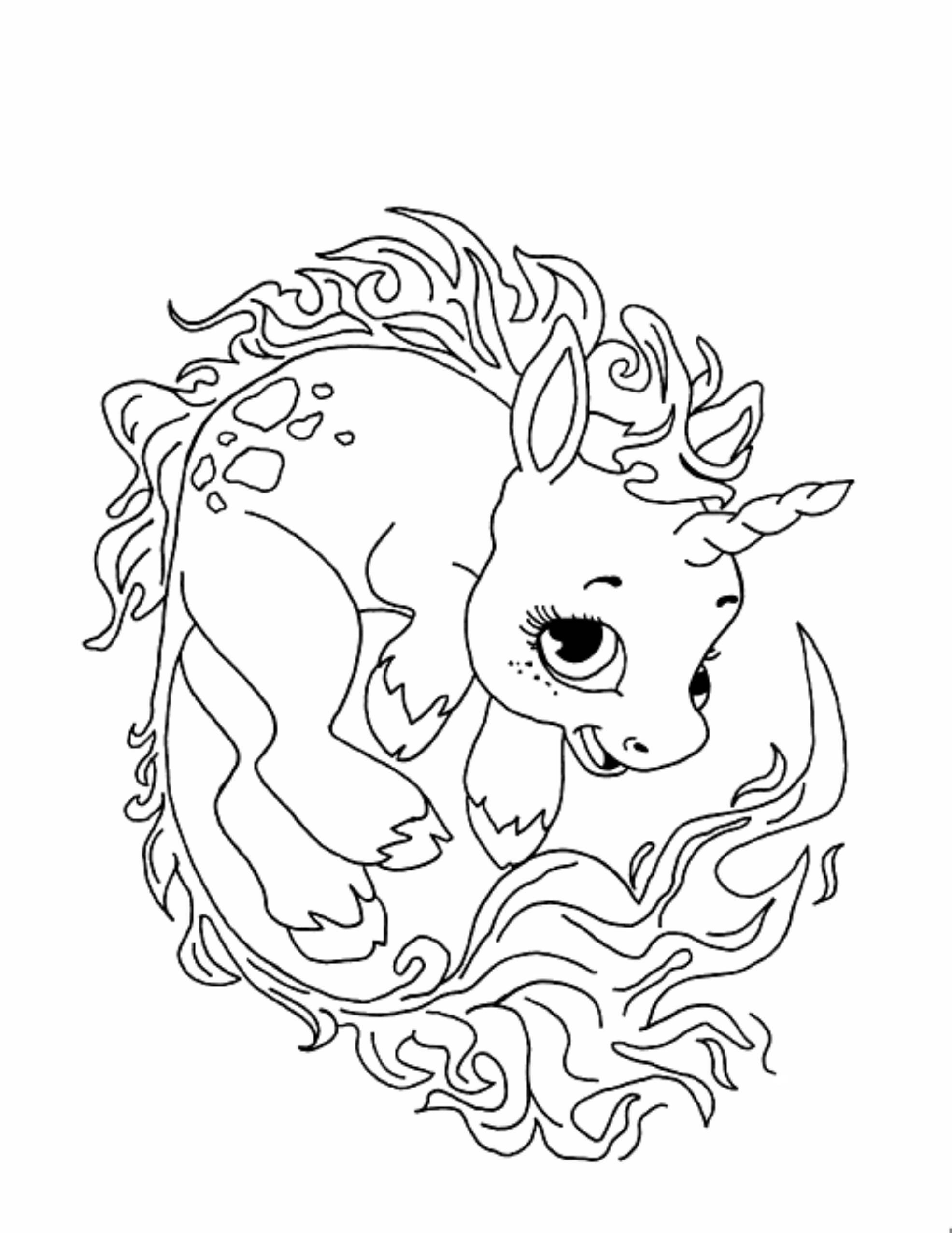 1971x2551 Coloring Pages For Kids Girls Unicorn With How To Draw A Cute - Unicorn Drawing Pages