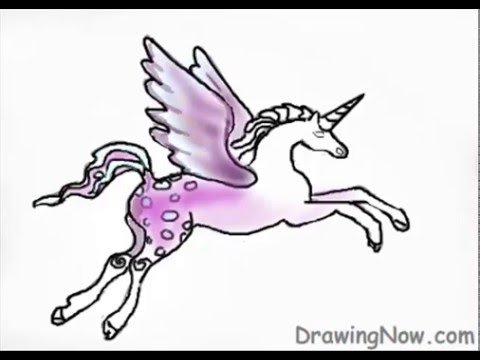 480x360 How To Draw A Fantasy Unicorn - Unicorn Drawing Pictures