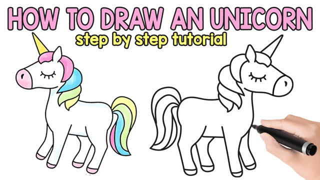 640x360 How To Draw An Unicorn - Unicorn Drawing Pictures