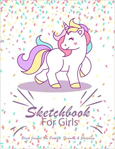 386x499 Sketchbook For Girls Blank Journal For Doodles - Unicorn Drawing Pictures