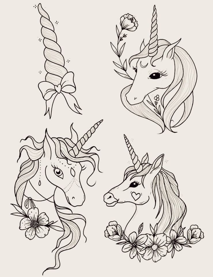 740x960 De Unicornio Para Colorear Drawingdoodle Techniques - Unicorn Drawing Pictures