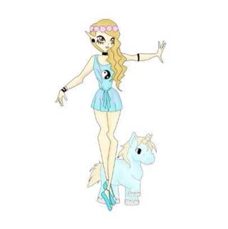 320x321 another drawing i could't draw a grown up unicorn so it ended up - Unicorn Girl Drawing