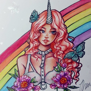 Unicorn Girl Drawing At Paintingvalley Com Explore Collection Of