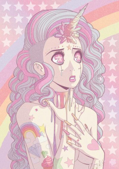400x564 Unicorn Girl Tumblr - Unicorn Girl Drawing