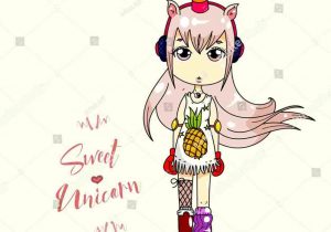 300x210 Cute Unicorn Girl Drawing Easy - Unicorn Girl Drawing