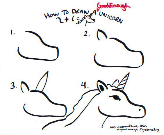 564x464 How To Draw A Good Enough Unicorn - Unicorn Head Drawing
