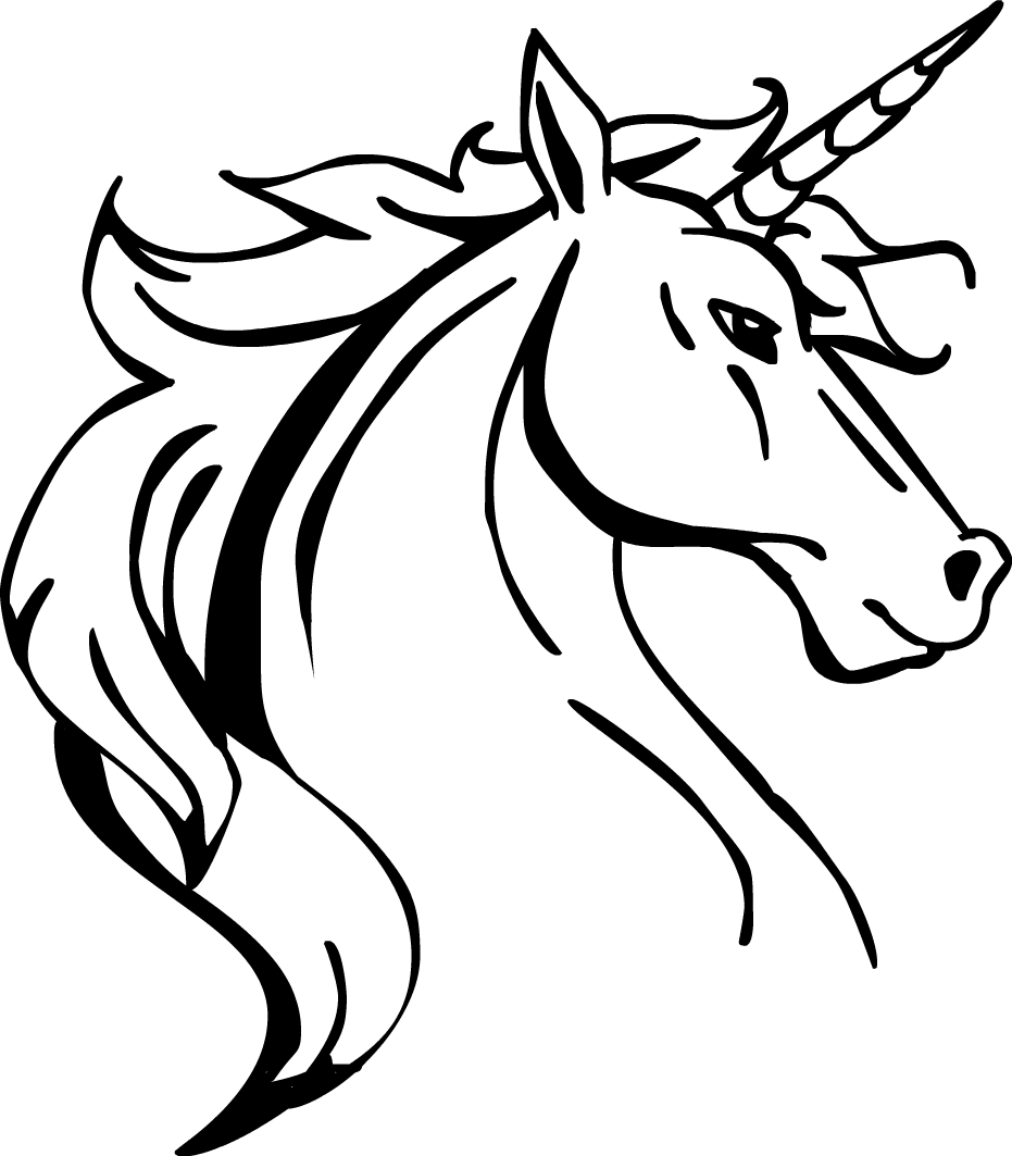 931x1063 Unicorn Head Drawings - Unicorn Head Drawing