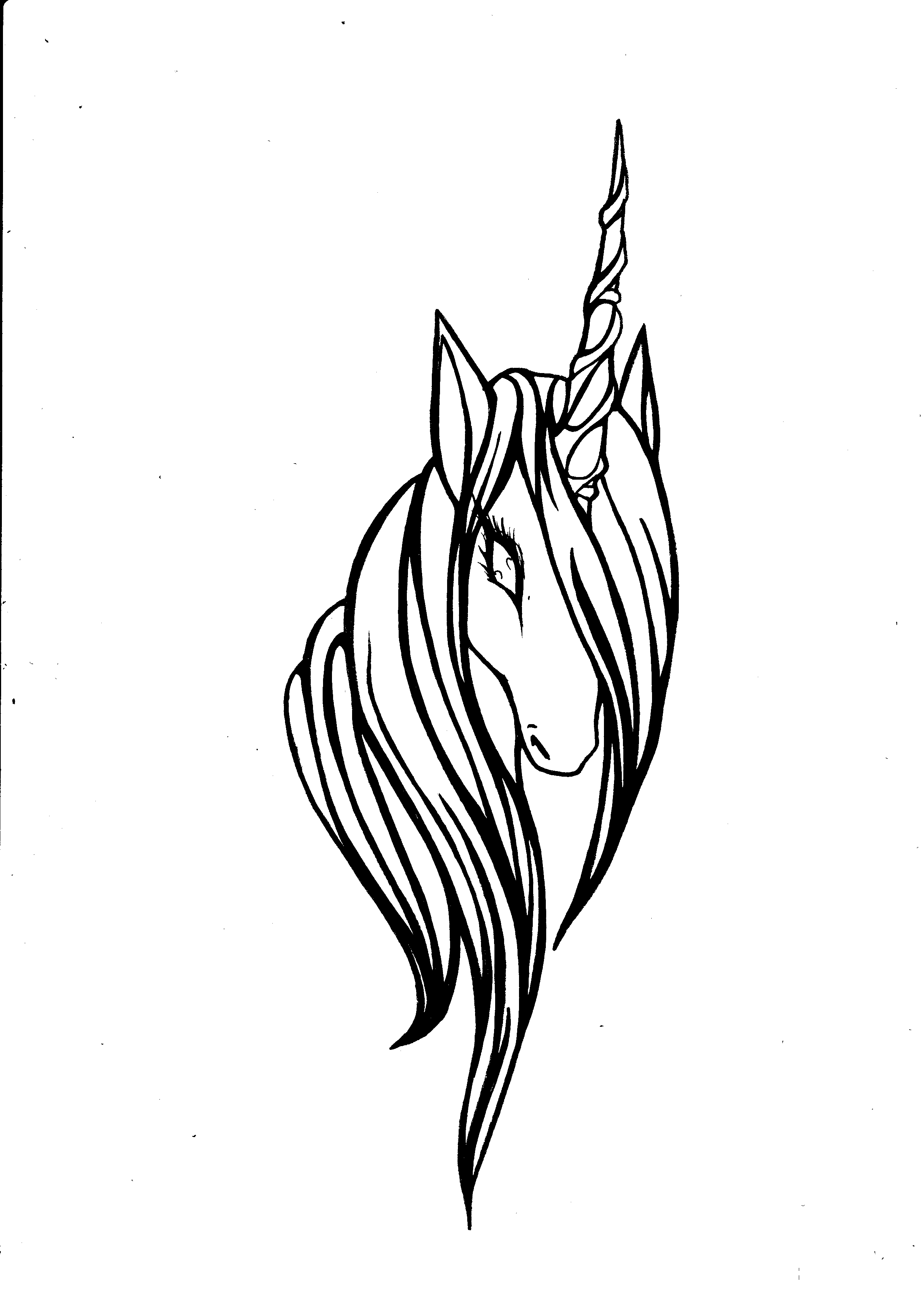 stick unicorn drawing