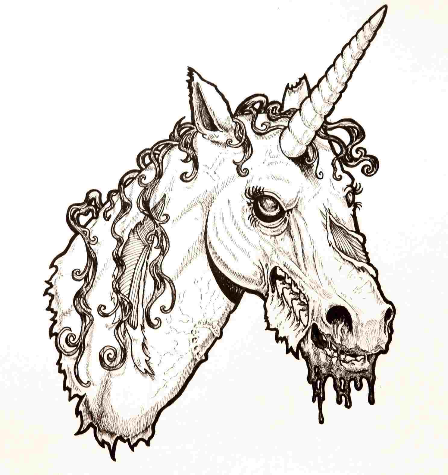 Unicorn Head Drawing Easy at PaintingValley.com | Explore ...